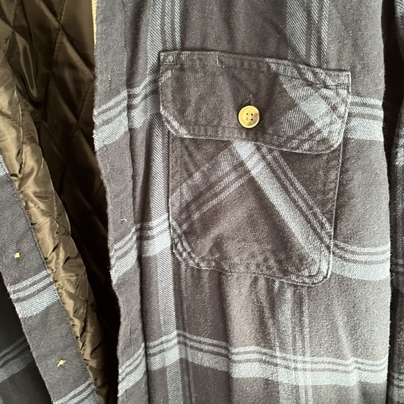 Wrangler Authentics Blue/Black Plaid Quilted Jacket Size XL - Picture 4 of 5